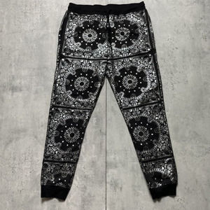 Elwood Women's Floral Glitter Joggers Black Lounge Elastic Waist Drawstring Sz M